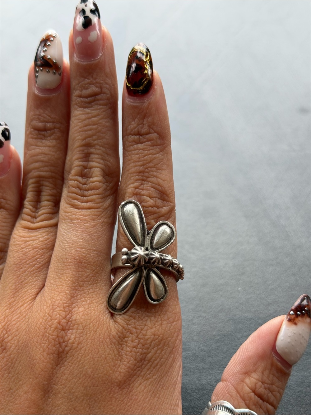 Native Made .925 Sterling Adjustable Dragonfly Ring